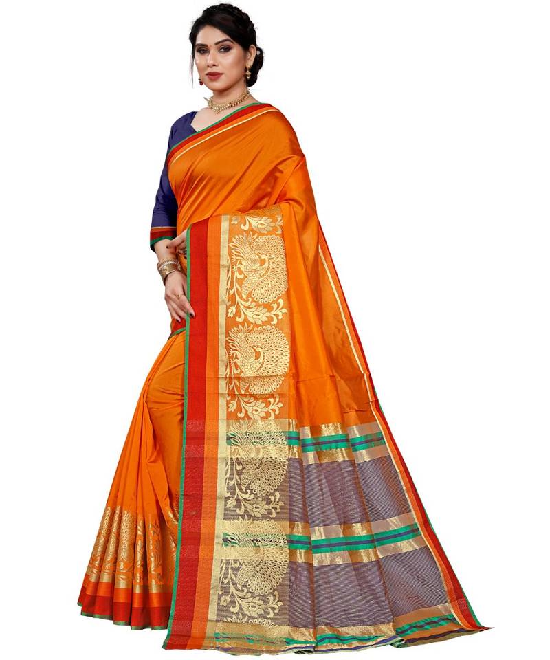 Orange Jacquardsarees ROOP KASHISH 3483256