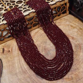 11 Layered Ruby Onyx Crystal Beads Maharaja Haar/Groom Necklace For Men  1