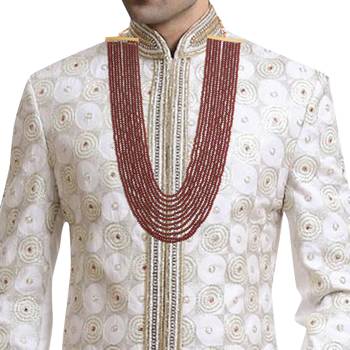 11 Layered Ruby Onyx Crystal Beads Maharaja Haar/Groom Necklace For Men  2