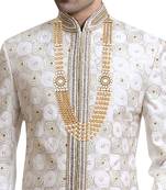5 Layered Traditional Dulha Moti Mala with Stone Maharaja Haar/Groom Necklace For Men 