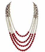 5 Layered Traditional Gold Plated Dulha Necklace/Moti Mala for Men 