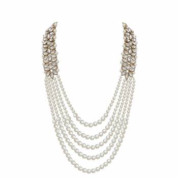 5 Layered Traditional Dulha Necklace/Moti Mala for Men  1