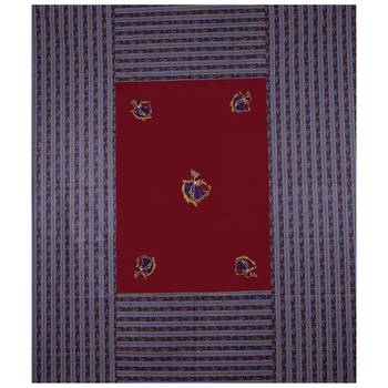 Applique Maroon Gujri Jaipuri Hand Made Embroidery Patch Work Double Bedsheet 3