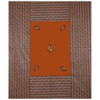 Applique Mustard Gujri Jaipuri Hand Made Embroidery Patch Work Double Bedsheet 3