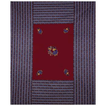 Applique Maroon Rajasthani Dance Jaipuri Hand Made Embroidery Patch Work Double Bedsheet 3