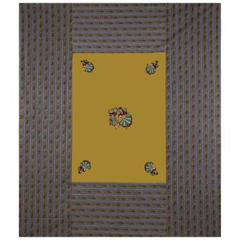 Applique Mehandi Green Rajasthani Dance Jaipuri Hand Made Embroidery Patch Work Double Bedsheet 3