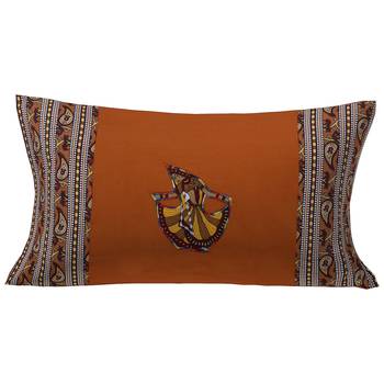 Applique Mustard Gujri Jaipuri Hand Made Embroidery Patch Work Single Bedsheet 2