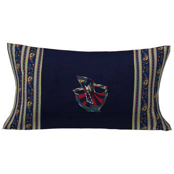 Applique Blue Gujri Jaipuri Hand Made Embroidery Patch Work Single Bedsheet 2
