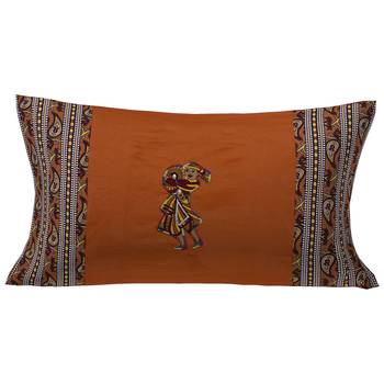 Applique Mustard Chang Dance Jaipuri Hand Made Embroidery Patch Work Single Bedsheet 2