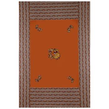 Applique Mustard Chang Dance Jaipuri Hand Made Embroidery Patch Work Single Bedsheet 3