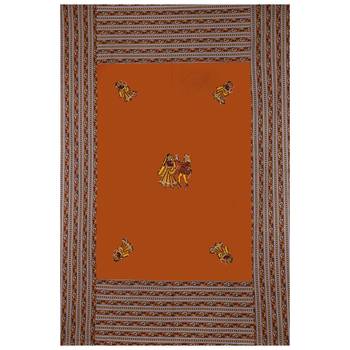 Applique Mustard Dandiya Jaipuri Hand Made Embroidery Patch Work Single Bedsheet 3