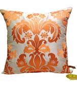 Damask Pattern Cushion Cover Orange