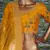 Glamorous Mustard Dori, Zari, and Sequins Embroidered Thai Silk fabric wedding lehenga for bride