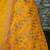 Glamorous Mustard Dori, Zari, and Sequins Embroidered Thai Silk fabric wedding lehenga for bride