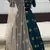 Teal Blue zari and Sequins embroidered georgette semi stitched bridal lehenga