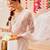 White Hand Embroidered Georgette Lucknowi Chikankari Saree With Blouse