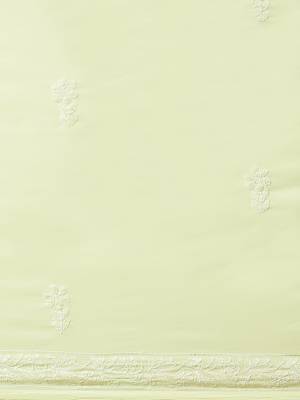 Ada Floral HAND EMBROIDERED LEMON GEORGETTE CHIKANKARI WOMEN SAREE WITH BLOUSE - A183216 10