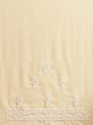 Ada Hand Embroidered Fawn Georgette Lucknow Chikan Saree with Blouse - A191793 5