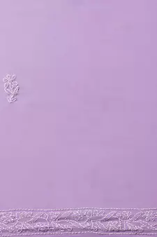 Purple Hand Embroidered Faux Georgette Lucknowi Chikankari Indian Women Saree With Blouse