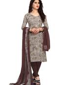 Brown digital print crepe salwar
