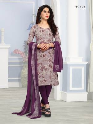 Purple digital print crepe salwar 1