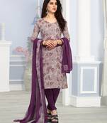 Purple digital print crepe salwar