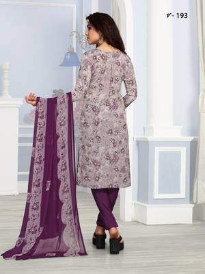 Purple digital print crepe salwar 2
