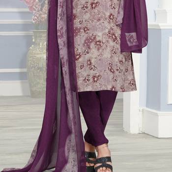 Purple digital print crepe salwar 3