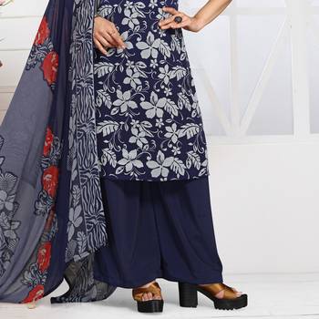 Indigo digital print crepe salwar 2