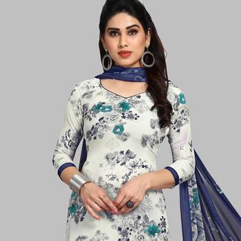Blue digital print crepe salwar 3