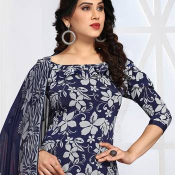 Indigo digital print crepe salwar 3