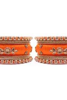 Orange bangles-and-bracelets