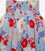Blue woven cotton kids-frocks