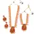 Gold plated Stone Studded Long and Short Necklace Set With Earings