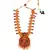 Gold plated Stone Studded Long and Short Necklace Set With Earings
