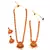 Gold plated Stone Studded Long and Short Necklace Set With Earings