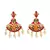 Gold plated Stone Studded Long and Short Necklace Set With Earings