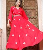 Attractive Woman Rayon Gown