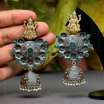 Green jhumkas 1