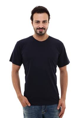 Multicolor plain cotton men-tshirts in Grey, Navy Blue  3