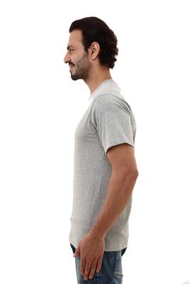 Multicolor plain cotton men-tshirts in Grey, Navy Blue  4