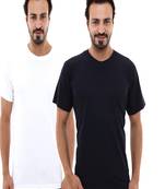 Multicolor plain cotton men-tshirts in White, Navy Blue 