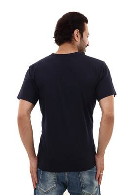 Multicolor plain cotton men-tshirts in Navy Blue, Royal Blue, White  2