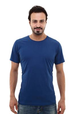 Multicolor plain cotton men-tshirts in Navy Blue, Royal Blue, White  3