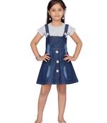 White hand woven cotton kids-frocks