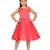 Red plain silk kids-frocks