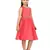 Red plain silk kids-frocks