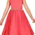 Red plain silk kids-frocks