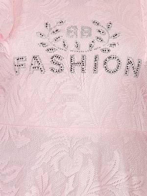 Pink plain net kids-girl-gowns 5