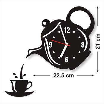 Fashion Kreza Acrylic Kettle Shape Wall Clock 2